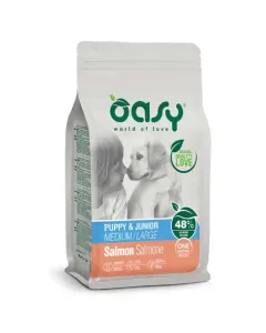 Oasy - karma dla psa 12kg One Animal Protein Puppy&Junior Medium/Large łosoś