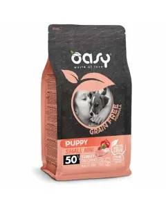 Oasy - karma dla psa 2,5kg Grain Free Puppy Small/Mini indyk