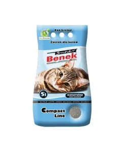 Super Benek - żwirek dla kota bentonitowy zbrylający Compact, naturalny 5l