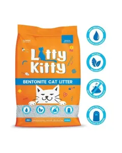 Litty Kitty - żwirek dla kota bentonitowy zbrylający, naturalny 25l