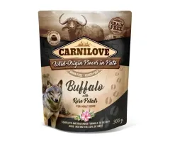 Mokra karma dla psa Carnilove Dog Pouch Wild Buffalo&Rose Petals bawół z płatkami róży 300g