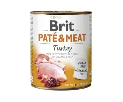 Mokra karma dla psa Brit Pate&Meat indyk 800g