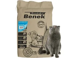 Super Benek - żwirek dla kota kukurydziany Corn Classic, morska bryza 25l