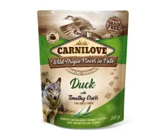 Mokra karma dla psa Carnilove Dog Pouch Duck&Timothy Grass kaczka z tymotką łąkową 300g