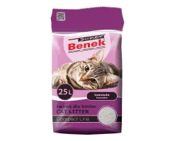 Super Benek - żwirek dla kota bentonitowy zbrylający Standard, lawenda 25l