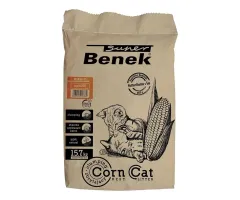 Super Benek - żwirek dla kota kukurydziany Corn Classic, naturalny 25l