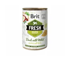 Mokra karma dla psa Brit Fresh kaczka z prosem 400g