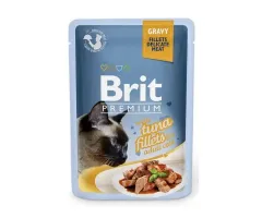 Brit mokra karma dla kota Care Cat, kawałki tuńczyka w sosie 85g