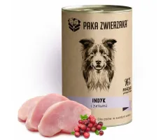 Mokra karma dla psa Paka Zwierzaka Indyk z żurawiną 400g