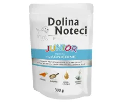 Mokra karma dla psa Dolina Noteci Premium Junior bogata w jagnięcinę 300g