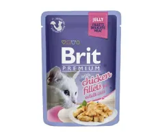 Brit mokra karma dla kota Care Cat, kawałki kurczaka w galaretce 85g