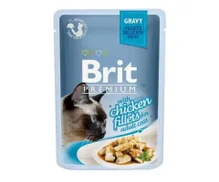 Brit mokra karma dla kota Care Cat, kawałki kurczaka w sosie 85g