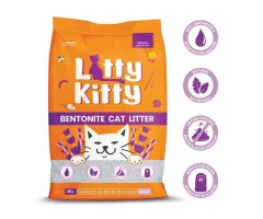 Litty Kitty - żwirek dla kota bentonitowy zbrylający, lawenda 25l