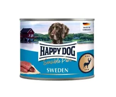 Mokra karma dla psa Happy Dog Sensible Pure Sweden dziczyzna 200g