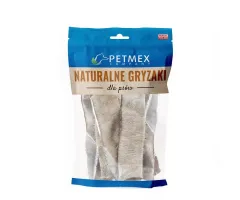 Gryzak dla psa naturalny skóra wołowa z futrem 15cm przysmak PETMEX 100g