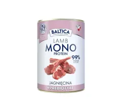 Mokra karma dla psa Baltica Mono Protein jagnięcina z prebiotykami 400g