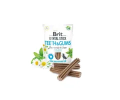 Brit - przysmak dla psa dental stick teeth&gums chamomile rumianek z szałwią 251g