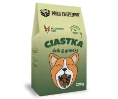 Paka Zwierzaka - przysmak dla psa ciastka dzik z gruszką 200g