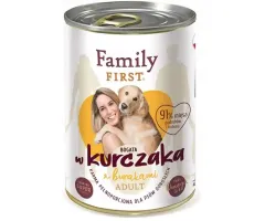 Mokra karma dla psa Family First Adult Bogata w kurczaka z burakami 400g