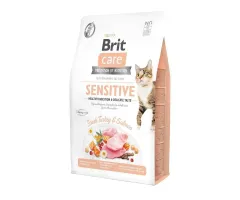 Sucha karma dla kota Brit Care Sensitive Healthy Digestion & Delicate Taste, indyk z łososiem 2kg