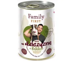 Mokra karma dla psa Family First Adult Bogata w dziczyznę z batatami 400g