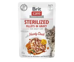 Brit mokra karma dla kotów sterylizowanych Care Sterilized, kawałki kaczki w sosie 85g